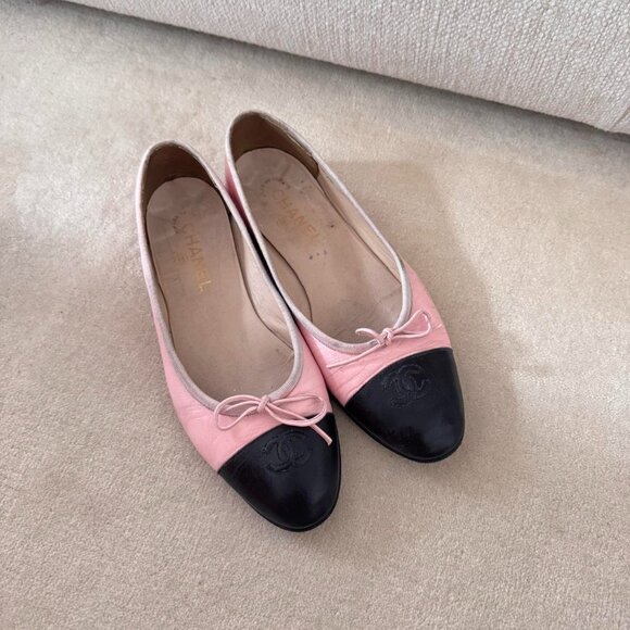 Vintage Pink Chanel Ballet Flats - Picture 1 of 3